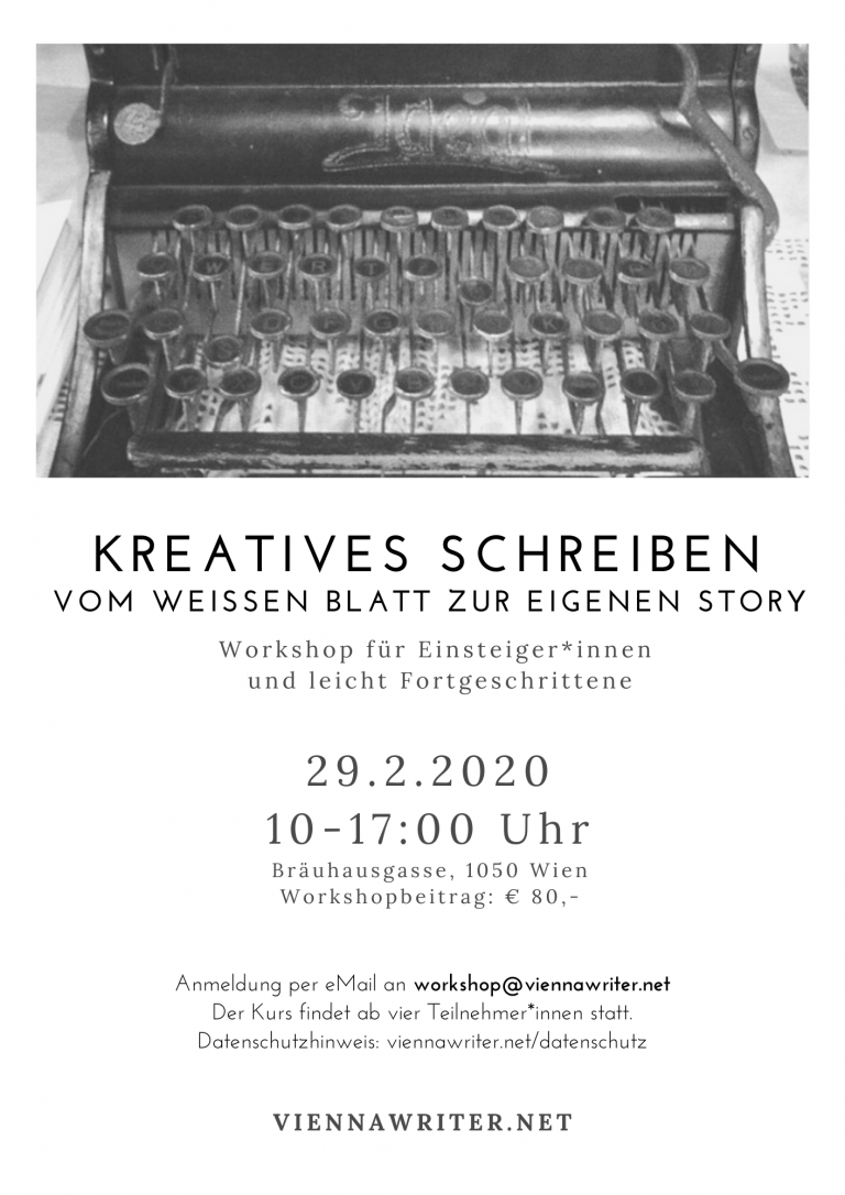 Workshop „Kreatives Schreiben“ am 29.2. in Wien