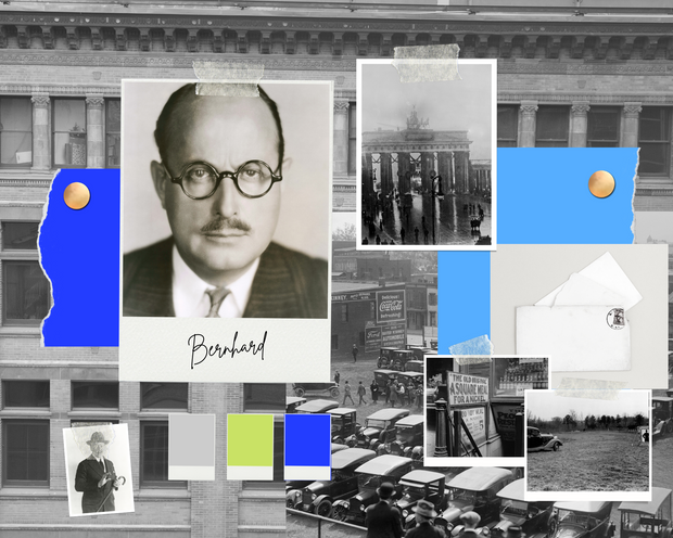 Moodboard der Figur "Bernhard" im Projekt1930