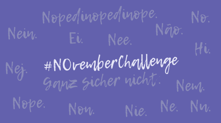 Headerbild der #NOvemberChallenge